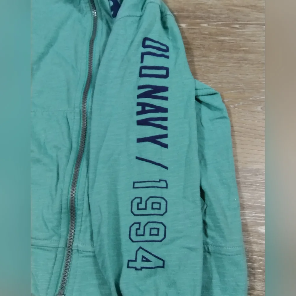 Old Navy/1994 Mint Green Zip Front Hoodie Sweater L (10-12) - Picture 10 of 16